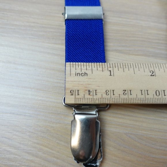 Suspender Boy Blue Clip On Y Back Adjustable Strap Stretch‎ Classic Royal - Picture 5 of 7